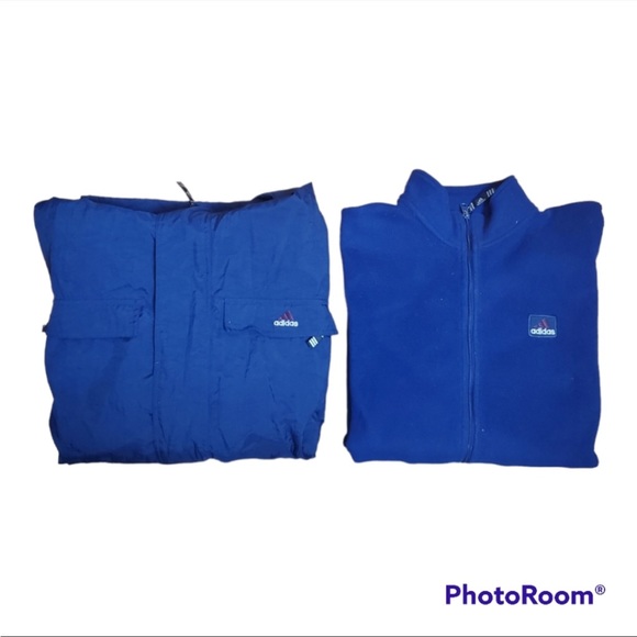 VINTAGE ADIDAS JACKET + INNER FLEECE - Picture 7 of 9